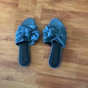 Women's Blue Slide Sandals tory burch
